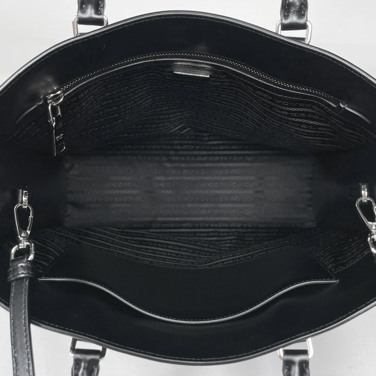 Prada Tote 2-Way Leather Nero — view 8