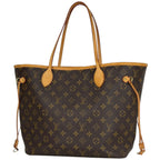 Louis Vuitton Neverfull MM Tote Shoulder Bag Monogram Brown