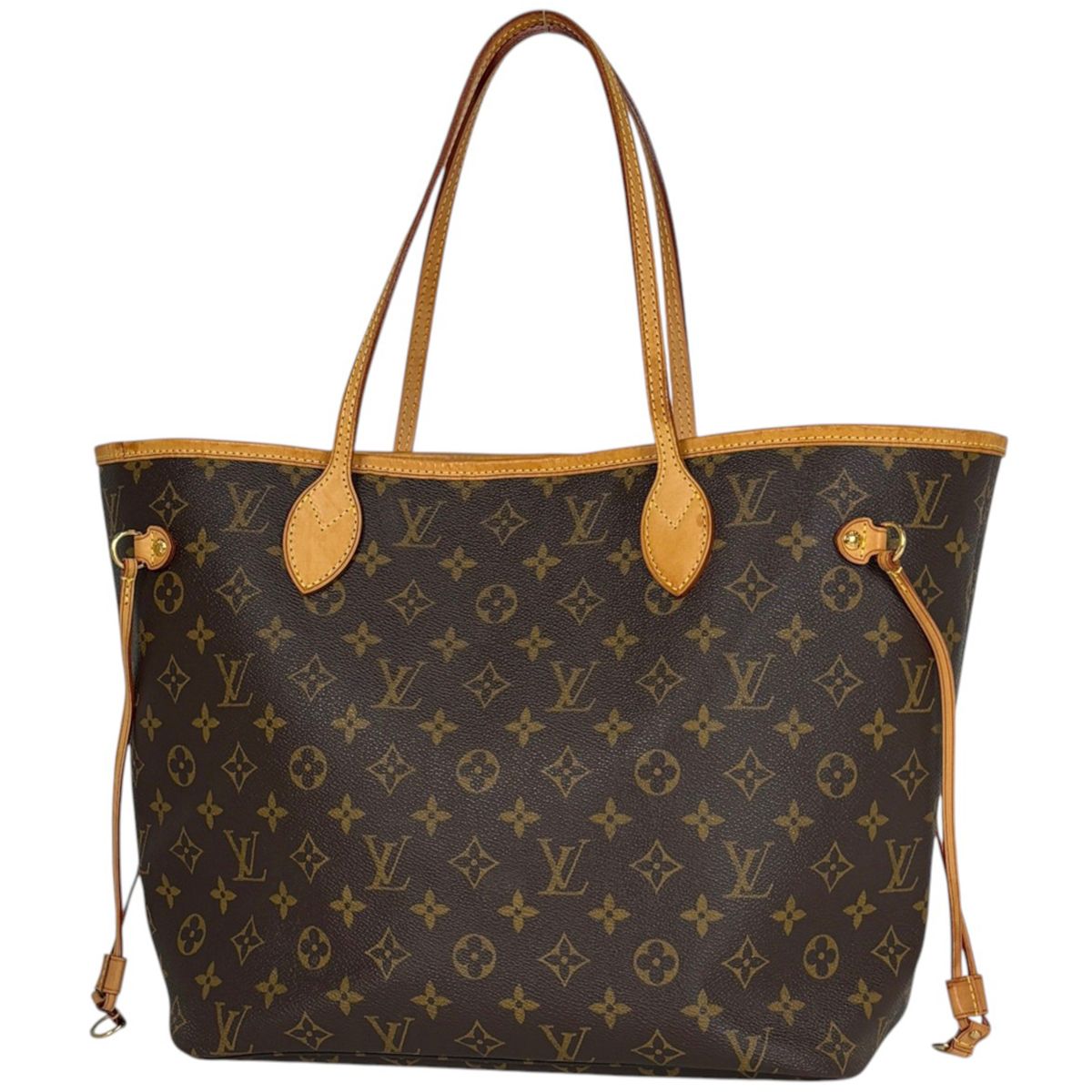 Louis Vuitton Neverfull MM Tote Shoulder Bag Monogram Brown