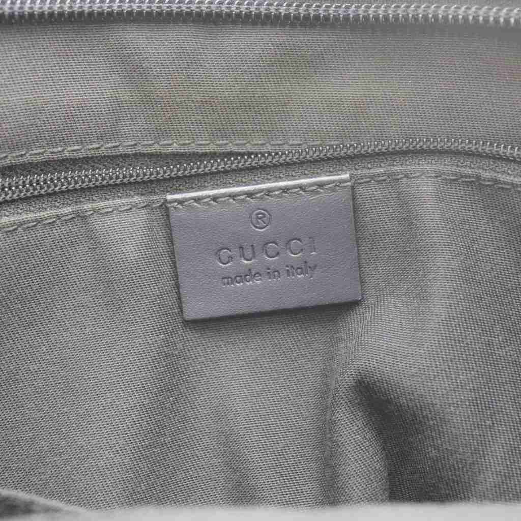 Gucci GG Canvas Sherry Line Shoulder Bag Brown Navy — view 7