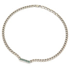 Gucci Logo Enamel Necklace 41.5 45.5 Turquoise Blue Sterling Silver — view 2