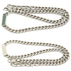Gucci Logo Enamel Necklace 41.5 45.5 Turquoise Blue Sterling Silver — view 4