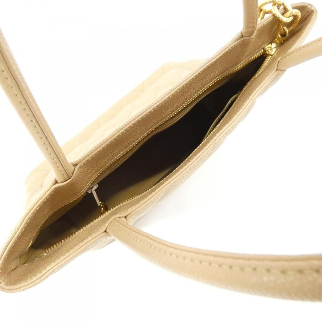 Chanel Vintage Bag Handbag Beige — view 9