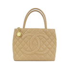 Chanel Vintage Bag Handbag Beige