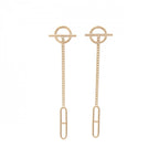 Hermes Echappee Earrings Gold