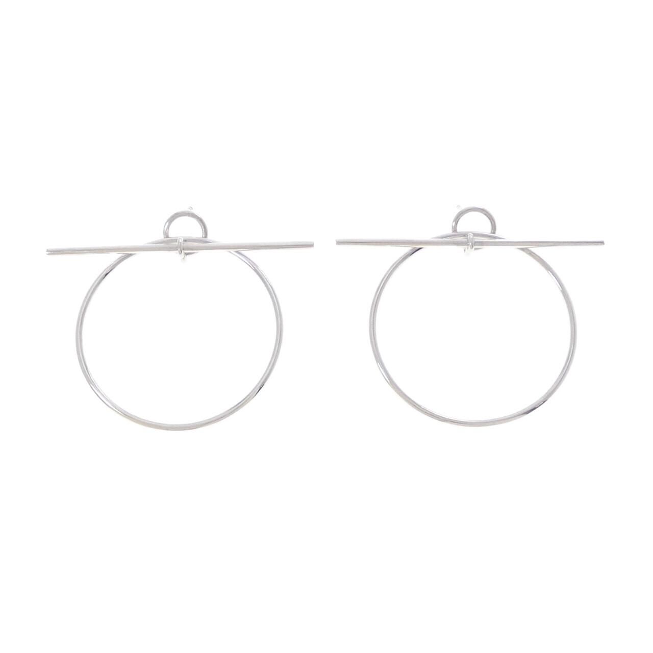 Hermes Echappee Earrings Silver