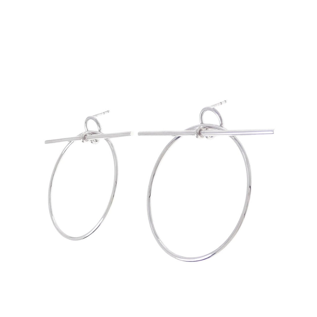 Hermes Echappee Earrings Silver — view 2