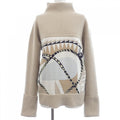 Hermes Figure Artistique Twill Laine Knit Sweater
