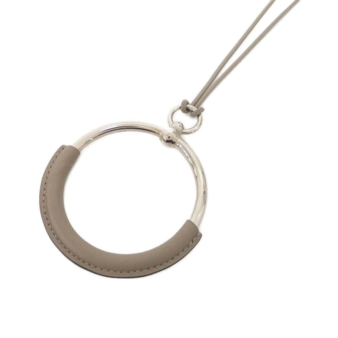 Hermes Loop Necklace Silver