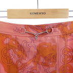Hermes Cliquetis Tattoo Aquarelle Twill Laine Skirt — view 5