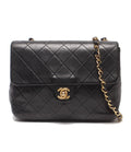 Chanel Chain Shoulder Bag Crossbody Gold Single Flap Mini Quilted Lambskin