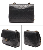 Chanel Chain Shoulder Bag Crossbody Gold Single Flap Mini Quilted Lambskin — view 2