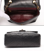Chanel Chain Shoulder Bag Crossbody Gold Single Flap Mini Quilted Lambskin — view 3