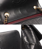 Chanel Chain Shoulder Bag Crossbody Gold Single Flap Mini Quilted Lambskin — view 6