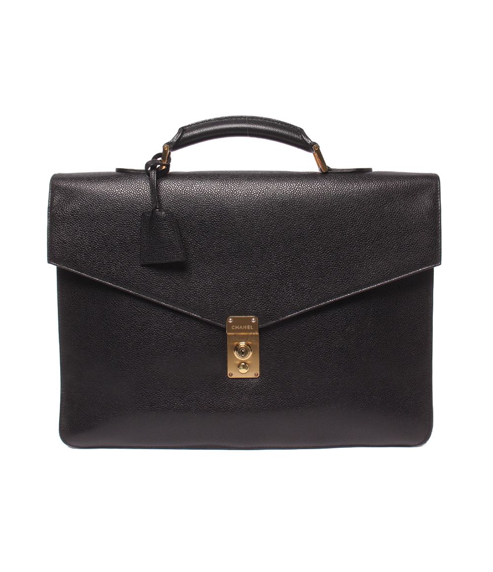 Chanel Business Briefcase Gold