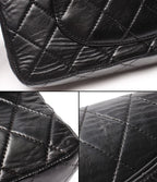 Chanel Chain Shoulder Bag Crossbody Silver Single Flap Quilted Lambskin — view 8