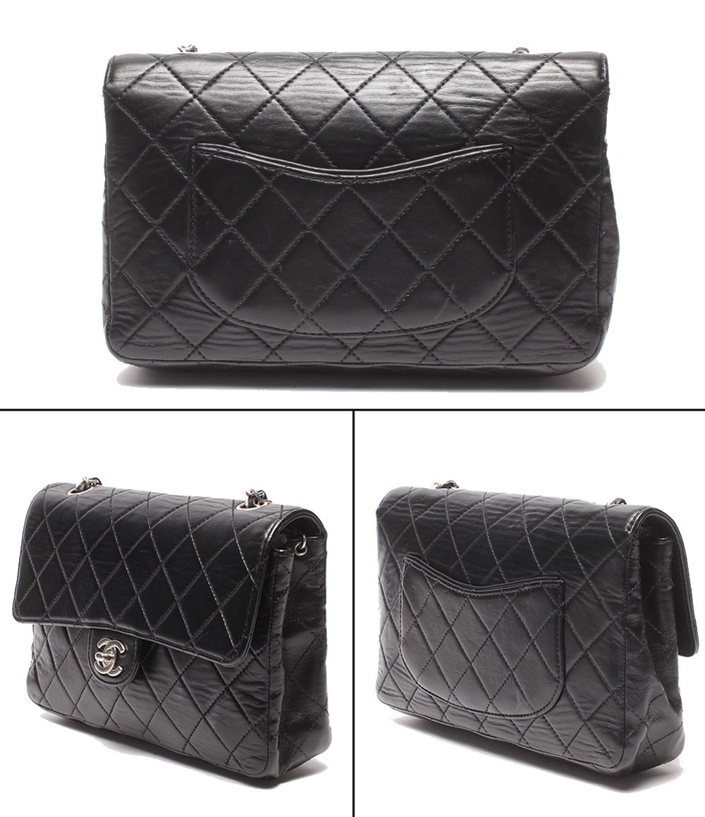 Chanel Chain Shoulder Bag Crossbody Silver Single Flap Quilted Lambskin — view 2