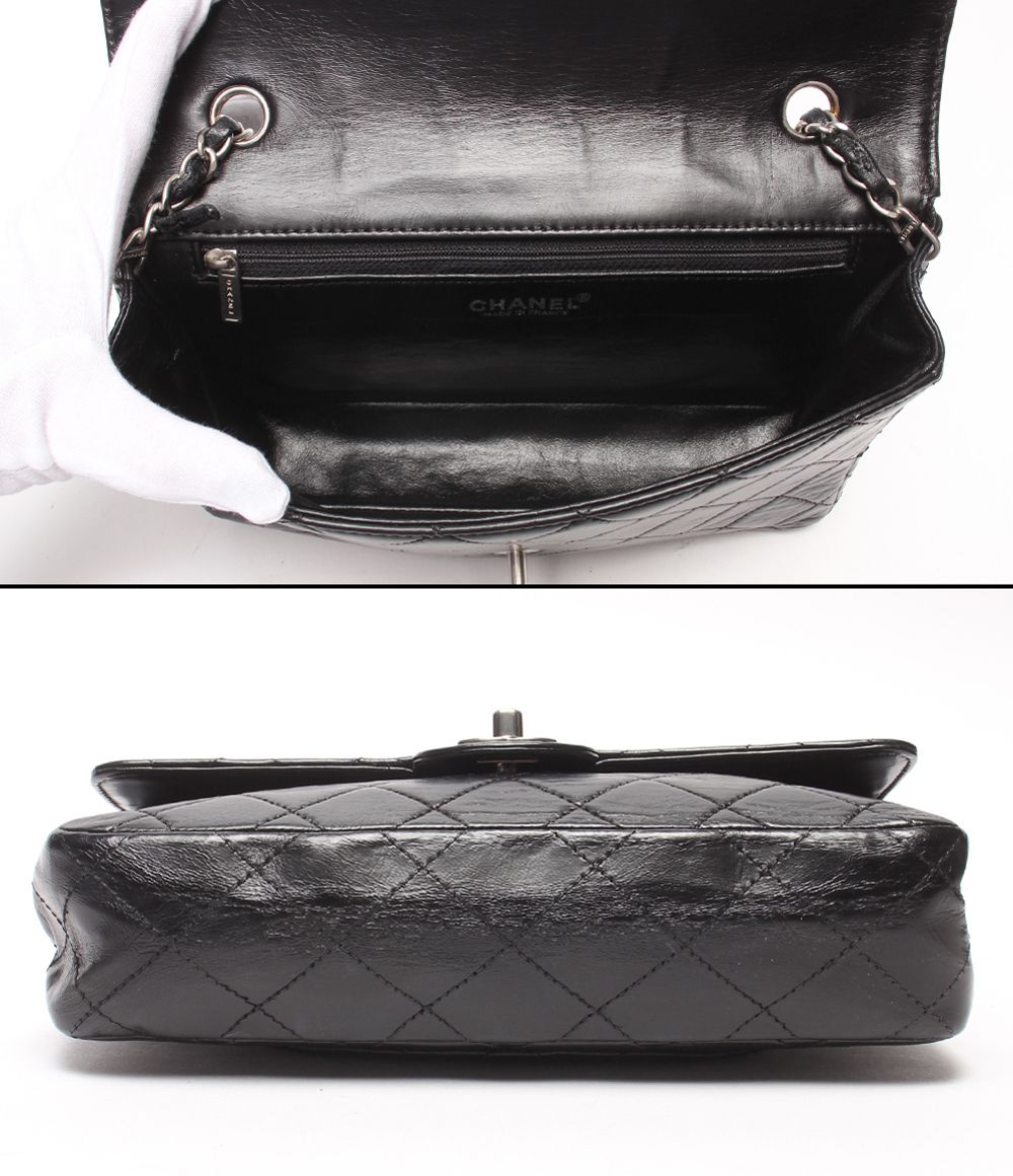 Chanel Chain Shoulder Bag Crossbody Silver Single Flap Quilted Lambskin — view 3