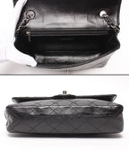 Chanel Chain Shoulder Bag Crossbody Silver Single Flap Quilted Lambskin — view 3