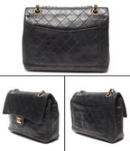 Chanel Chain Shoulder Bag Gold Quilted 25 Lambskin Double Flap — view 2