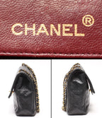Chanel Chain Shoulder Bag Gold Quilted 25 Lambskin Double Flap — view 4