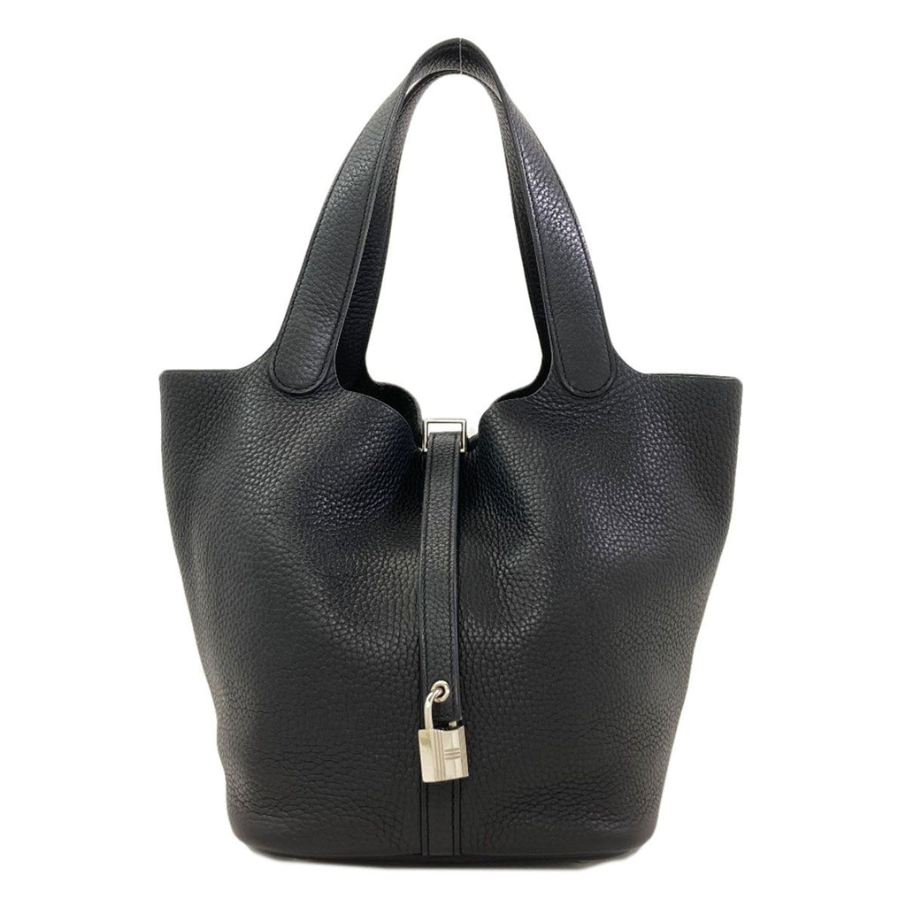 Hermes Picotin Lock MM Silver Handbag Taurillon Clemence
