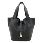 Hermes Picotin Lock MM Silver Handbag Taurillon Clemence