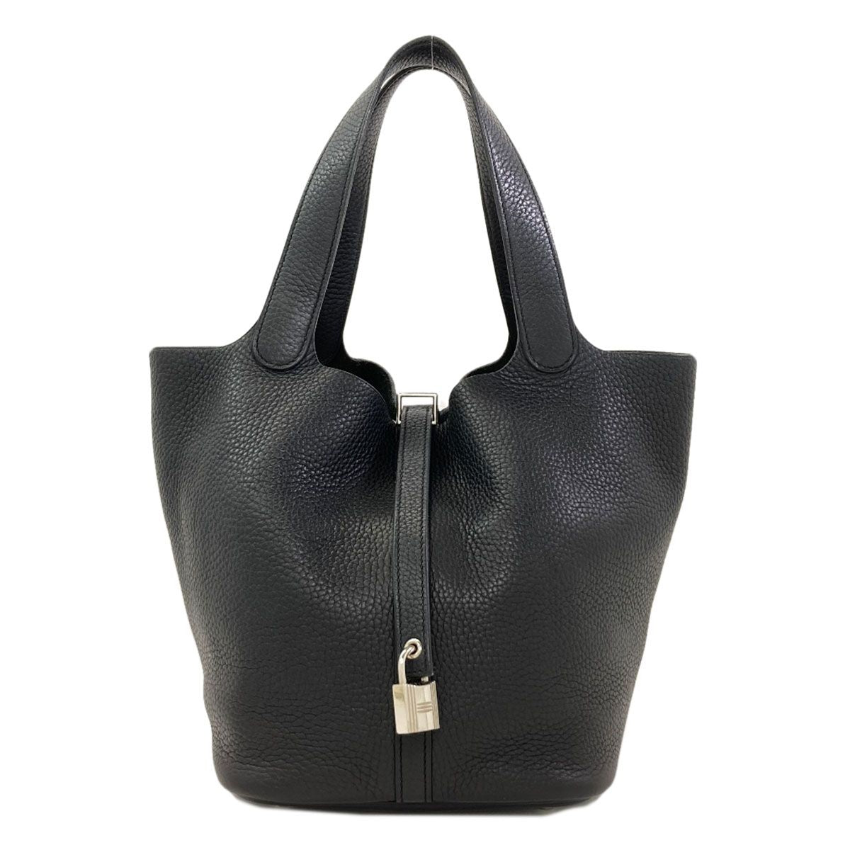 Hermes Picotin Lock MM Silver Handbag Taurillon Clemence