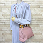 Gucci Bamboo Shoulder Bag Leather Pink — view 2