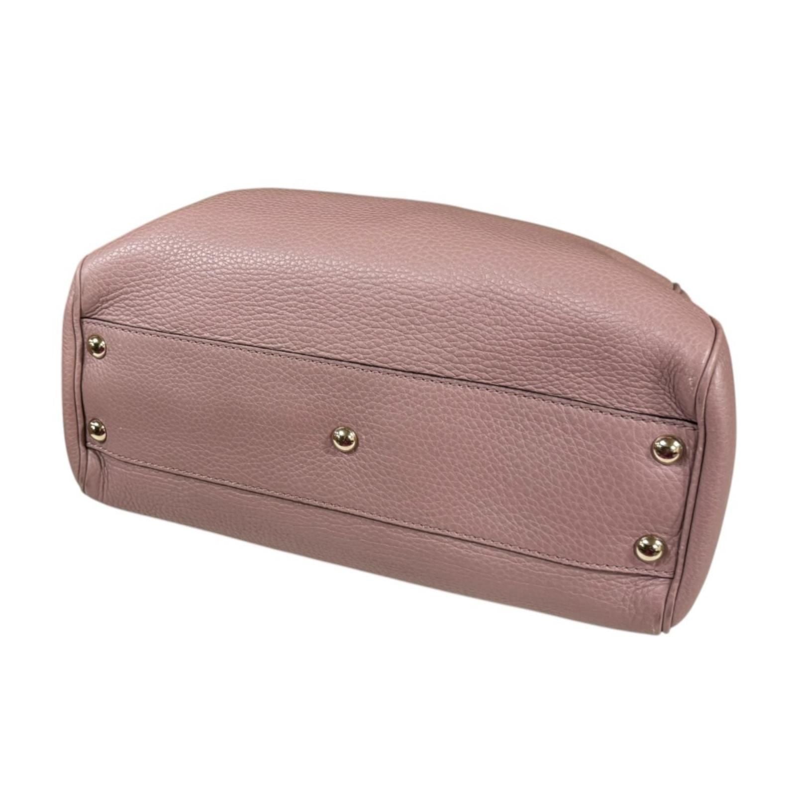 Gucci Bamboo Shoulder Bag Leather Pink — view 5