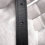 Louis Vuitton Shoulder Bag Calfskin Leather Pochette LV Blue Back Black — view 8