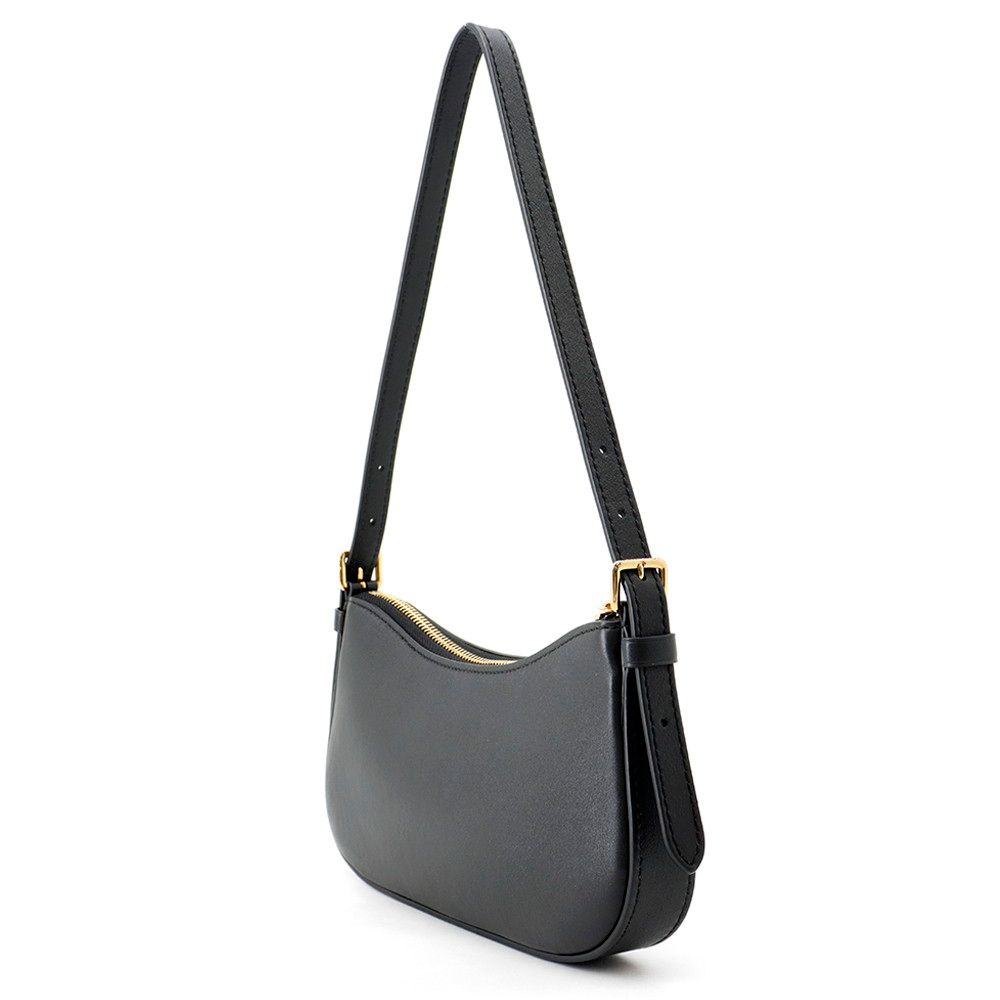 Louis Vuitton Shoulder Bag Calfskin Leather Pochette LV Blue Back Black — view 2