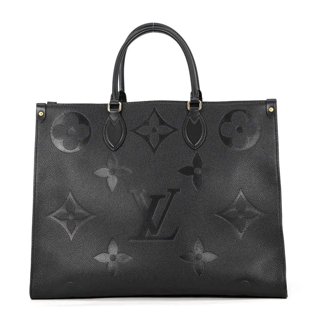 Louis Vuitton Tote Monogram Empreinte On The Go GM 2-Way Shoulder Bag Black