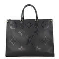 Louis Vuitton Tote Monogram Empreinte On The Go GM 2-Way Shoulder Bag Black