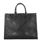 Louis Vuitton Tote Monogram Empreinte On The Go GM 2-Way Shoulder Bag Black