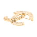 Chanel Brooch CC Logo Metal Rhinestone — view 2