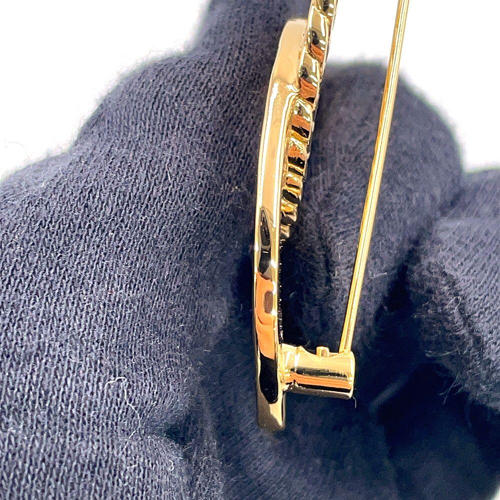 Chanel Brooch CC Logo Metal Rhinestone — view 5