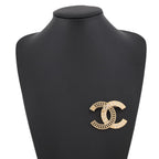 Chanel Brooch CC Logo Metal Rhinestone — view 4