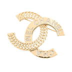 Chanel Brooch CC Logo Metal Rhinestone