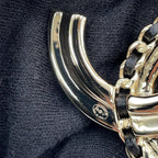 Chanel Brooch CC Logo Rhinestone Faux Pearl Lambskin — view 6