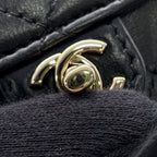Chanel Bag Charm Quilted Heart Mini Lambskin Black — view 7