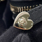 Chanel Bag Charm Quilted Heart Mini Lambskin Black — view 8