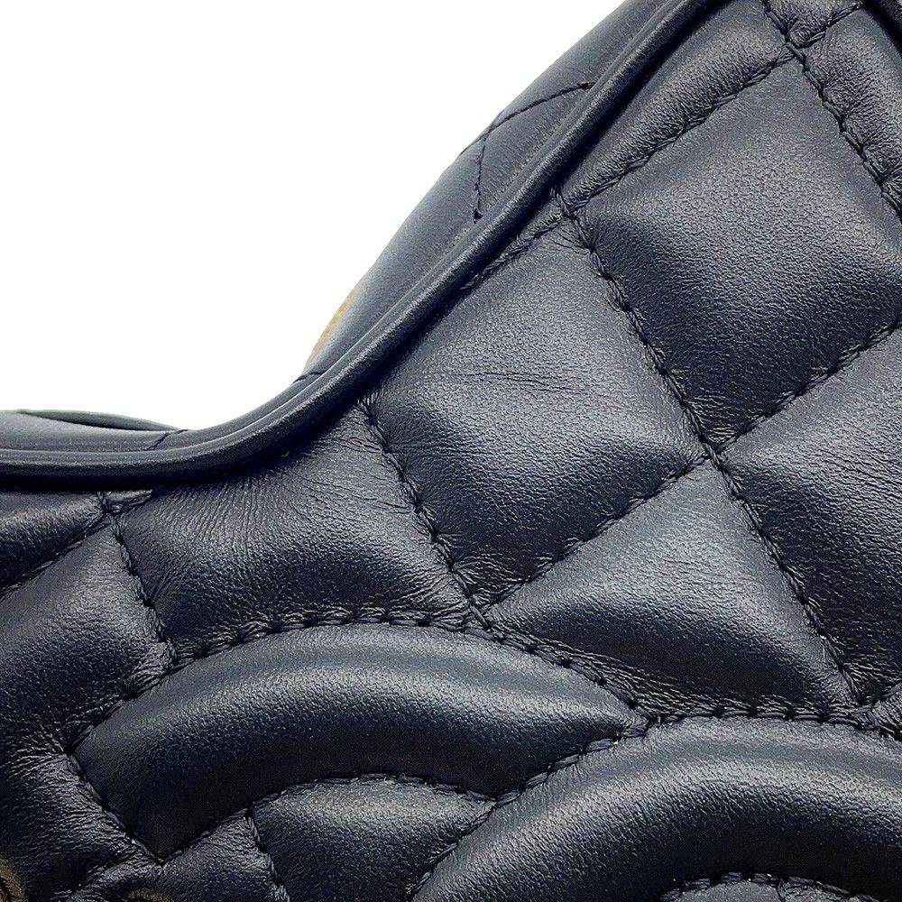 Chanel Chain Shoulder Bag Quilted CC Logo Star Lambskin Black — view 6