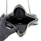 Chanel Chain Shoulder Bag Quilted CC Logo Star Lambskin Black — view 5