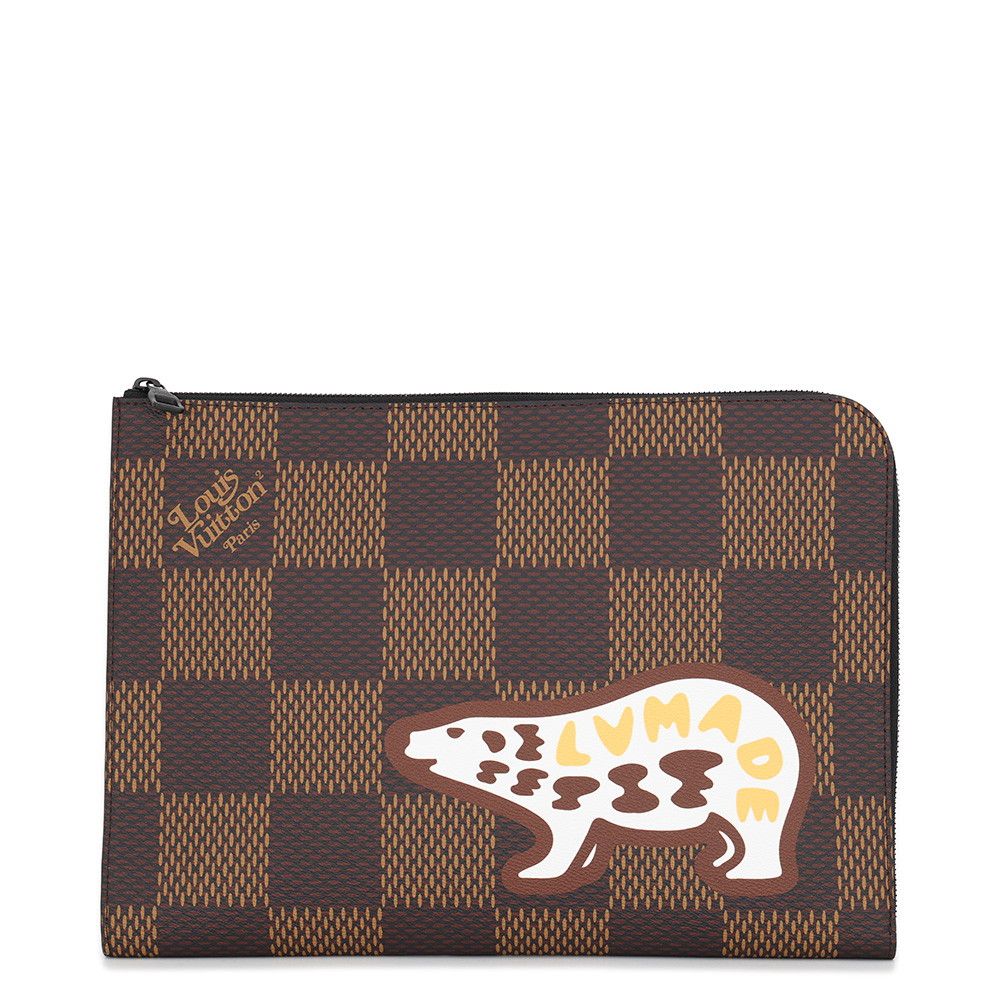 Louis Vuitton Clutch Damier Ebene Giant Pochette Jour LV Squared Collaboration