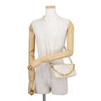 Louis Vuitton Shoulder Bag Monogram Pattern Lambskin Pochette Cousin White — view 6