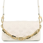 Louis Vuitton Shoulder Bag Monogram Pattern Lambskin Pochette Cousin White