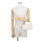 Louis Vuitton Shoulder Bag Monogram Pattern Lambskin Pochette Cousin White — view 4
