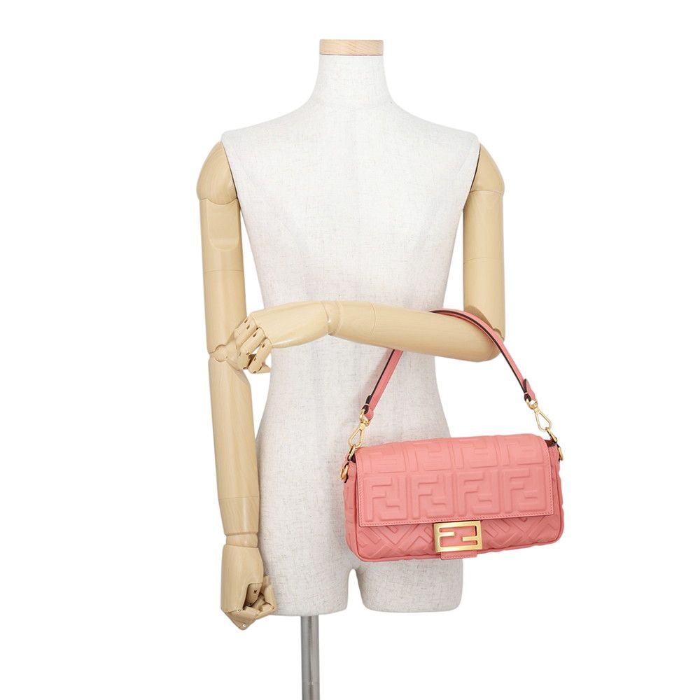 Fendi Handbag Zucca Pattern Mamma Bucket Calf Leather — view 4