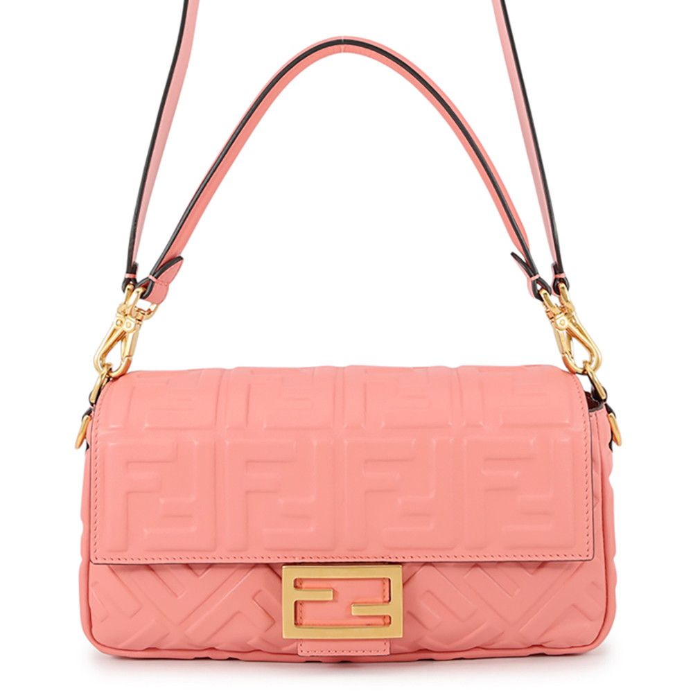 Fendi Handbag Zucca Pattern Mamma Bucket Calf Leather